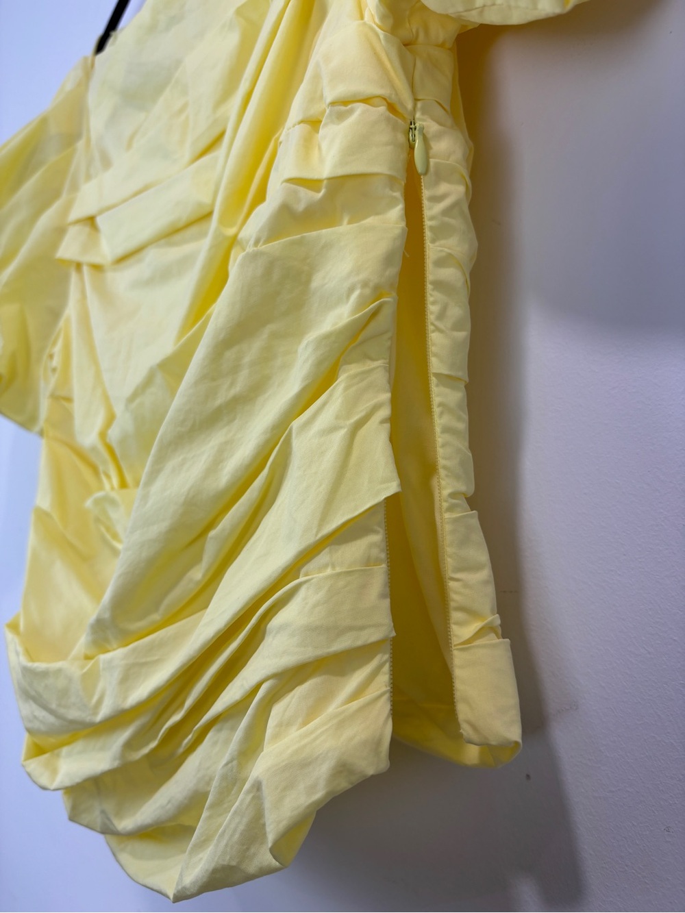 Endless Rose Yellow Ruched Puff Sleeve Blouse Romantic Coquette M Feminine Top - Picture 7 of 15